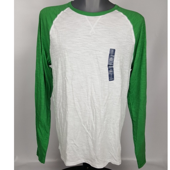 green and white baseball shirt
